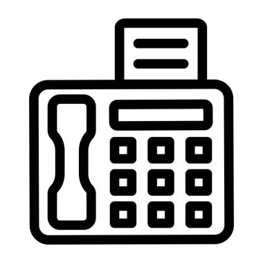 faks. Web simgesi basit illüstrasyon