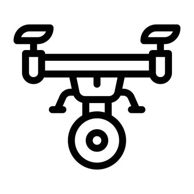 İHA simgesi. Web için robot vektör simgelerinin özet çizimi