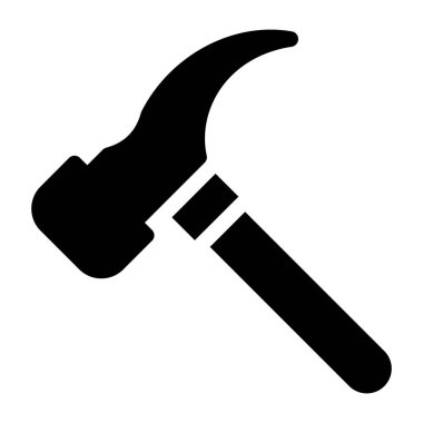 Çekiç. Web simgesi basit illüstrasyon