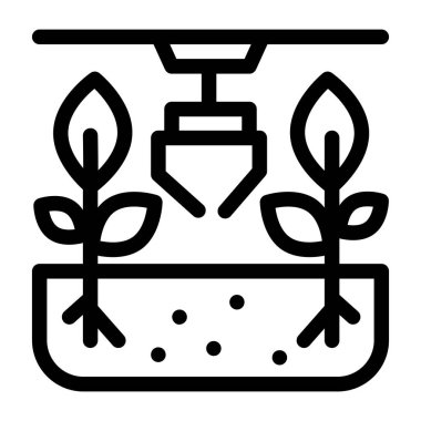 Bahçe. Web simgesi basit illüstrasyon