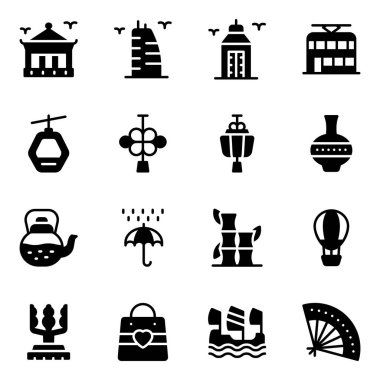 Web tasarımı için vektör simgeleri kümesi 