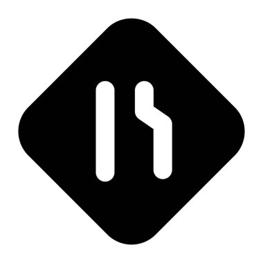 yol simgesi vektör illüstrasyonu