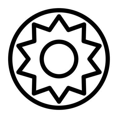 Güneş. Web simgesi basit illüstrasyon