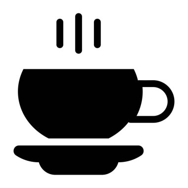 kahve kupası simgesi, vektör illüstrasyonu