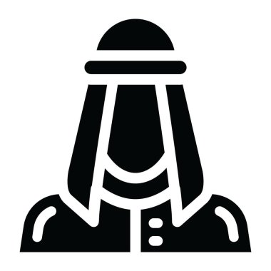 Müslüman adam web simgesi basit tasarım 