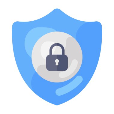 Modern güvenlik simgesinin vektör illüstrasyonu