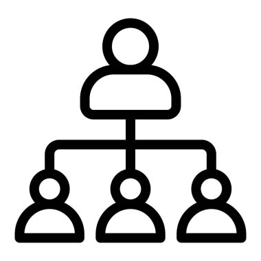 hiyerarşi. Web simgesi basit illüstrasyon