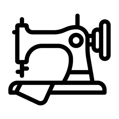 Dikiş makinesi simgesi. Web için iplik vektör simgelerinin özet çizimi