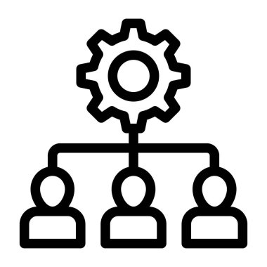 hiyerarşi. Web simgesi basit illüstrasyon