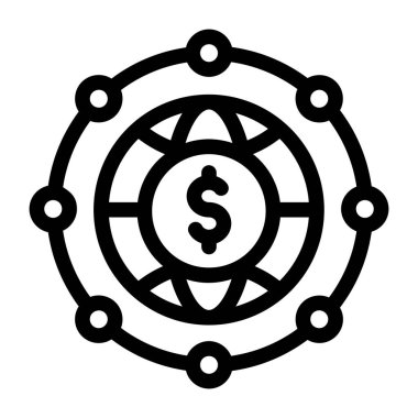 Dolar web simgesi basit tasarım