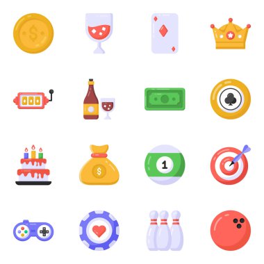 Web tasarımı için vektör simgeleri kümesi 