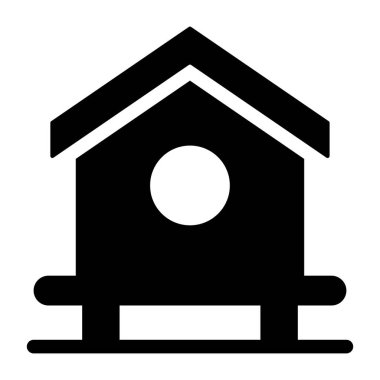 Kuş evi. Web simgesi basit illüstrasyon
