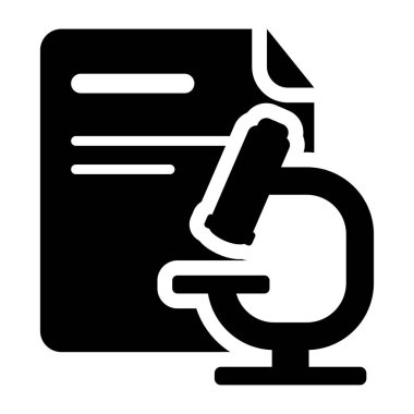 Mikroskop. Web simgesi basit illüstrasyon