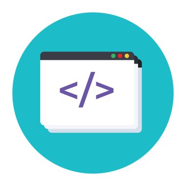 Beyaz arkaplanda video ve kodlama simgesi