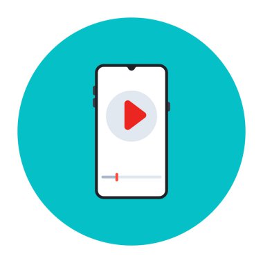 Ekran simgesi olan akıllı telefon. vektör illüstrasyonu