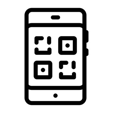 Cep telefonu simgesi, vektör illüstrasyonu