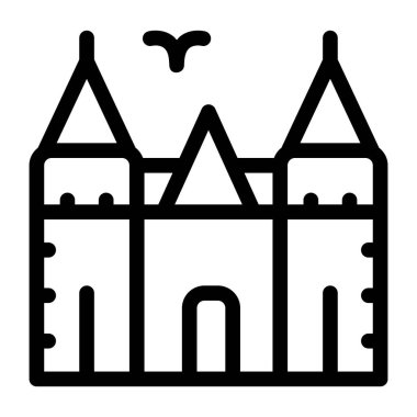 Şato. Web simgesi basit tasarım