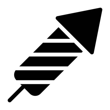 Roket. Web simgesi basit illüstrasyon