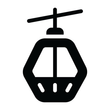 Helikopter simgesi vektör illüstrasyonu