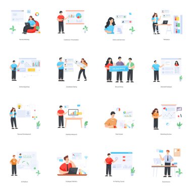 İş adamları, vektör illüstrasyonu