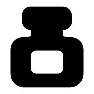 Tıbbi şişe simgesi, vektör illüstrasyonu