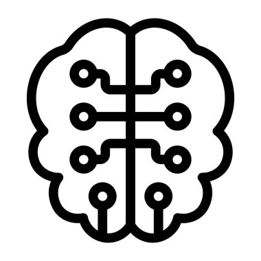 Beyin. Web simgesi basit illüstrasyon