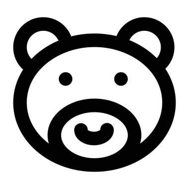 Ayı. Web simgesi basit illüstrasyon