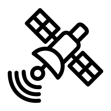 Uydu. Web simgesi basit illüstrasyon