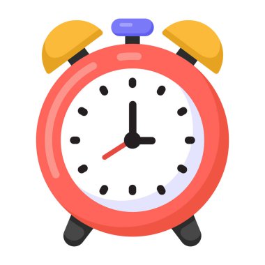Alarm saat simgesi vektör illüstrasyonu