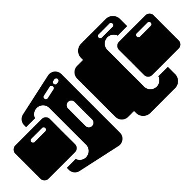 Emniyet kemeri ağ simgesi, vektör illüstrasyonu