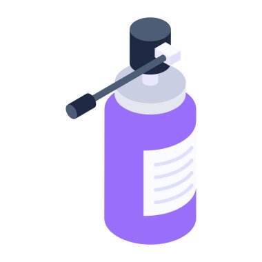 Su şişesi ikonu. Beyaz arkaplanda izole edilmiş web tasarımı için boya fırçası vektör logosu izometriği