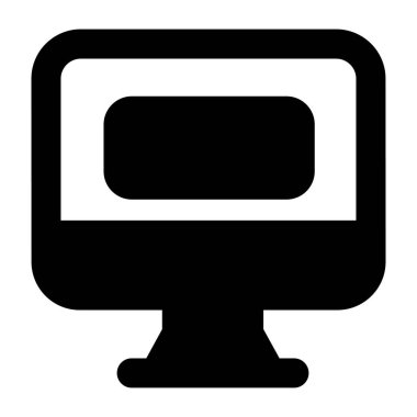 Bilgisayar. Web simgesi basit illüstrasyon