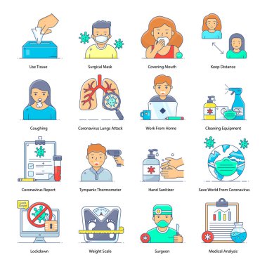 ilaç web simgeleri, vektör illüstrasyonu