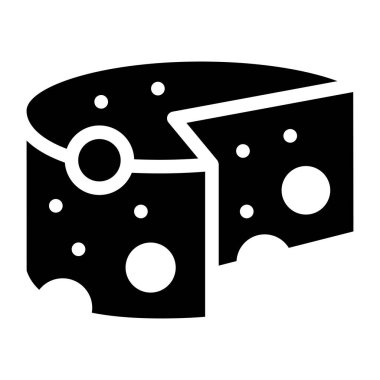 Peynir ikonu. Web tasarımı için vektör sembolünün basit çizimi