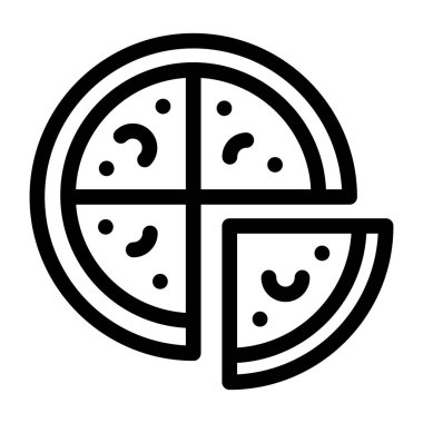 pizza. Web simgesi basit illüstrasyon