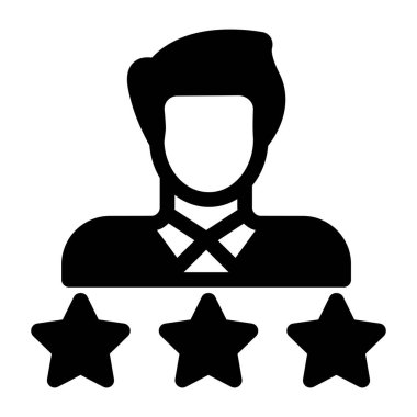 Yıldızlı kullanıcı simgesi. düz dizayn biçimi 10