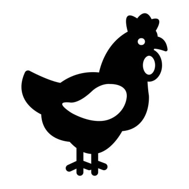 tavuk simgesi vektör illüstrasyonu