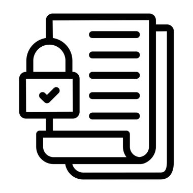 Belge. Web simgesi basit tasarım