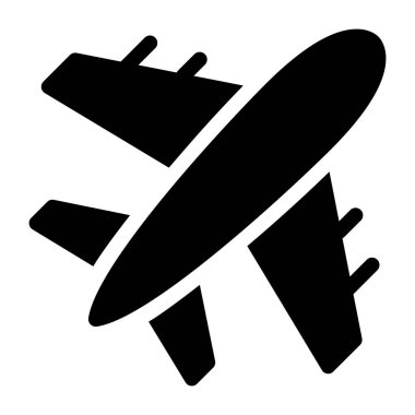 uçak ikonu vektör illüstrasyonu