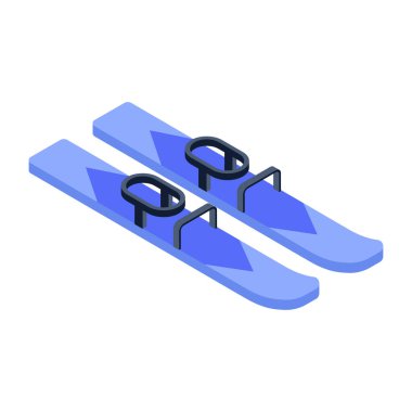 Bir spor simgesinin izometrik vektör çizimi