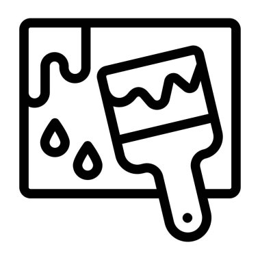 Boya fırçası. Basit resimleme