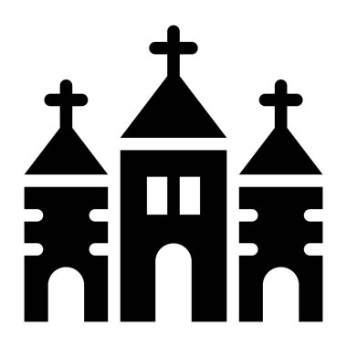 Kiliseye. Web simgesi basit tasarım