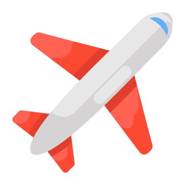 Uçak ikonu. Web için uçak vektör simgelerinin düz çizimi