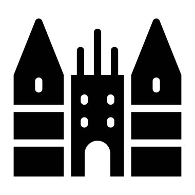 Bina. Web simgesi basit illüstrasyon