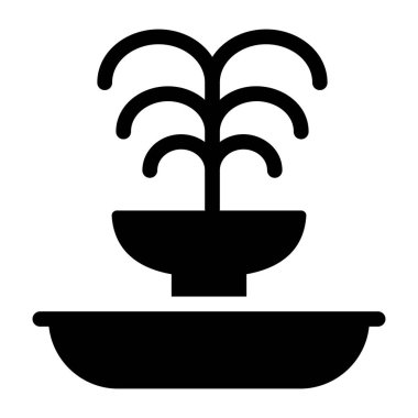 Çeşme simgesinin vektör illüstrasyonu