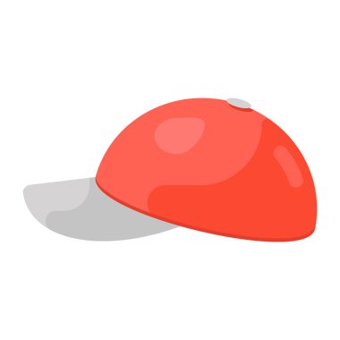 Şapka ikonu. Berber vektör sembolünün izometrik stok illüstrasyonu.