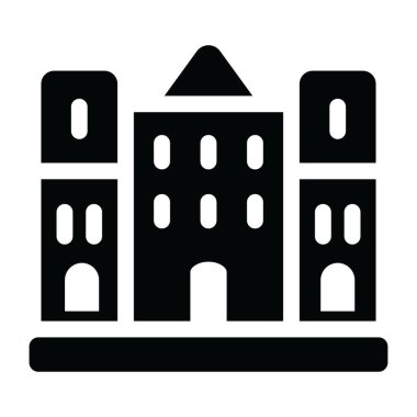 Bina. Web simgesi basit illüstrasyon 