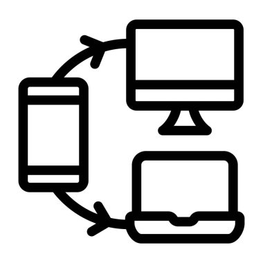 bilgisayar ve aygıt simgesi, vektör illüstrasyonu