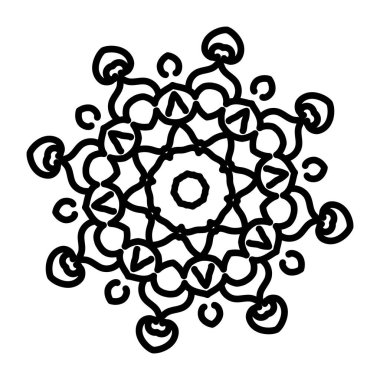 Mandala ile soyut model. vektör illüstrasyonu