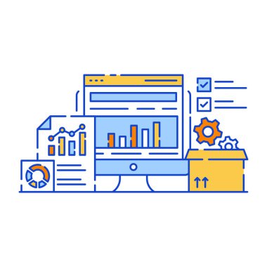 seo modern simgesinin vektör illüstrasyonu